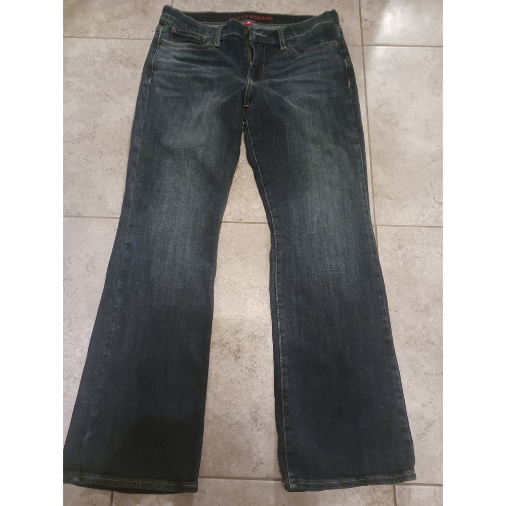 Lucky Brand Womens Dark Wash Bootcut Jeans Size 10/30 Mid Rise Denim Indigo